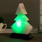 Соляной светильник  "Елка" LED (диод цветной) USB белая соль 10х7х13 см - Фото 3