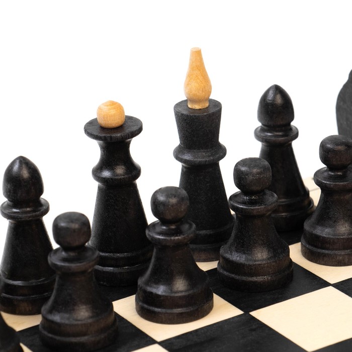 Шахматы "Классика", король h-7 см, пешка h-4 см, доска 29 х 29 х 4 см - фото 1907127077