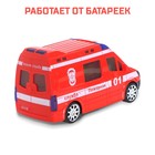 Машина «Пожарная служба», русская озвучка, световые и звуковые эффекты, работает от батареек - Фото 4