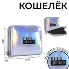 Кошелёк с голографическим эффектом «Несу деньги», 12.5х9х2 см - Фото 1