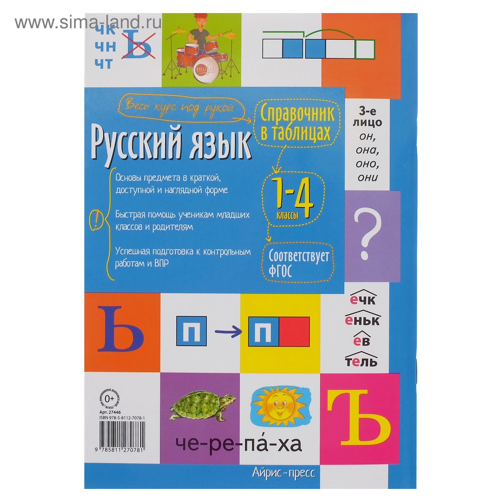 Справочник в таблицах А5 Английский язык для начальной школы, 1 шт. в заказе - к