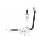 Сифон для ванны «АНИ Пласт» EC255S, 1 1/2"x40 мм, с переливом, гофрой 40×50 мм, "клик-клак" - Фото 11