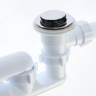 Сифон для ванны «АНИ Пласт» EC255S, 1 1/2"x40 мм, с переливом, гофрой 40×50 мм, "клик-клак" - Фото 3