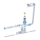 Сифон для ванны «АНИ Пласт» EC255S, 1 1/2"x40 мм, с переливом, гофрой 40×50 мм, "клик-клак" - Фото 10