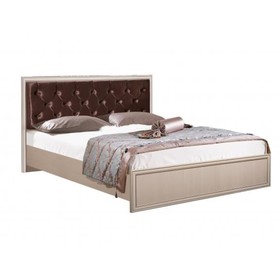 Кровать двойная с ПМ «Габриэлла», 140 × 200 см, цвет вудлайн кремовый / сандал белый