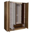 Шкаф для одежды «Фантазия» 34.01, 4 двери, 1764 × 586 × 2156 мм, дуб каньон / дуб кальяри - Фото 2
