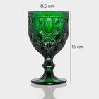 Бокалы для вина Magistro «Варьете», 320 мл, 8.5×16 см, стекло, зелёные, набор 2 шт. - Фото 2