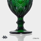 Бокалы для вина Magistro «Варьете», 320 мл, набор 6 шт., стекло, зелёные - Фото 3