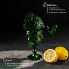 Набор бокалов из стекла Magistro «Варьете», 320 мл, 6 шт, цвет зелёный - Фото 4