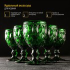 Набор бокалов из стекла Magistro «Варьете», 320 мл, 6 шт, цвет зелёный - Фото 6