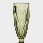 Набор бокалов из стекла для шампанского Magistro «Круиз», 160 мл, 7×20 см, 2 шт, цвет зелёный - Фото 4