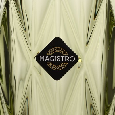 Бокалы для шампанского Magistro «Круиз», 160 мл, 7×20 см, набор 2 шт., стекло, зелёные