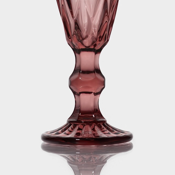 Набор бокалов из стекла для шампанского Magistro «Круиз», 160 мл, 7×20 см, 2 шт, цвет розовый - фото 1908586247