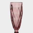 Набор бокалов из стекла для шампанского Magistro «Круиз», 160 мл, 7×20 см, 2 шт, цвет розовый - Фото 4