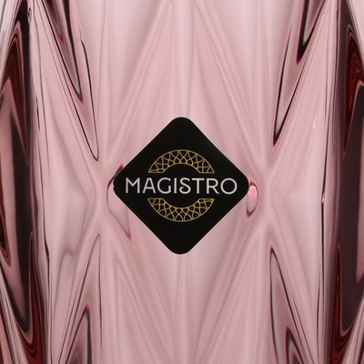 Бокалы для шампанского Magistro «Круиз», 160 мл, 7×20 см, стекло, набор 2 шт., розовые