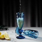 Набор бокалов из стекла для шампанского Magistro «Круиз», 160 мл, 7×20 см, 2 шт, цвет синий - Фото 9