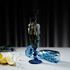 Набор бокалов из стекла для шампанского Magistro «Круиз», 160 мл, 7×20 см, 2 шт, цвет синий - Фото 10