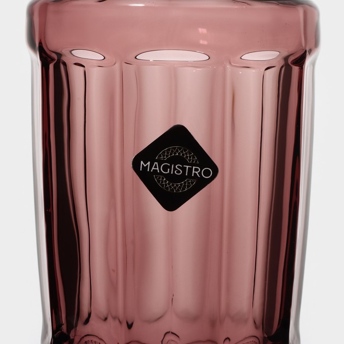 Набор бокалов из стекла для шампанского Magistro «Ла-Манш», 160 мл, 7×20 см, 2 шт, цвет розовый - фото 1908586263