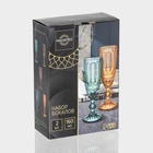 Бокалы для шампанского Magistro «Ла-Манш», 160 мл, 7×20 см, набор 2 шт., стекло, синие - Фото 7