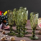 Набор бокалов из стекла для шампанского Magistro «Круиз», 160 мл, 7×20 см, 6 шт, цвет зелёный - фото 10441695