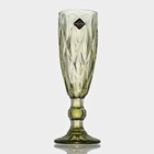 Бокалы для шампанского Magistro «Круиз», 160 мл, 7×20 см, стекло, набор 6 шт., зелёные 4826345 - фото 319781924