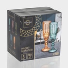 Бокалы для шампанского Magistro «Ла-Манш», 160 мл, 7×20 см, набор 6 шт., стекло, зелёные - Фото 7