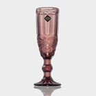 Бокалы для шампанского Magistro «Ла-Манш», 160 мл, 7×20 см, набор 6 шт., стекло, розовые - Фото 6