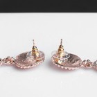 Серьги металл «Барбадос» капли, цвет розовое золото - Фото 3