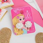 Серьги-клипсы детские «Выбражулька» цветок, цвет белый - Фото 3