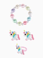 Набор детский «Выбражулька. Единорог», 3 предмета: клипсы, браслет d=5 см, кольцо, цветной - Фото 1