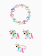 Набор детский «Выбражулька. Единорог», 3 предмета: клипсы, браслет d=5 см, кольцо, цветной - Фото 1