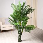 Дерево искусственное "Кокосовая пальма" 160 см d ствола-11 см d основания-17 см - фото 320535598