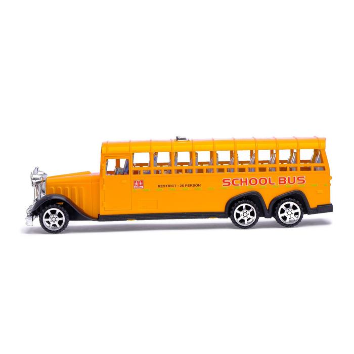Автобус инерционный «Ретро» школьный - фото 1896497467