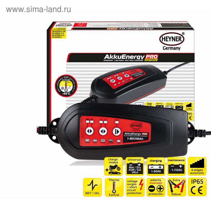 Зарядное устройство AkkuEnergy PRO для АКБ 1-80 Ah 12V, HEYNER