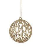 Ёлочные игрушки «Сфера блеска», шары новогодние, d=8 см, набор 2 шт., серебро, золото 5043554