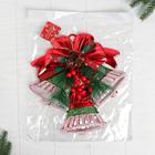 Украшение новогоднее «Зимнее волшебство. Колокольчик», 28×28 см, красное - Фото 2