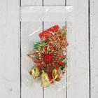 Украшение новогоднее «Зимнее волшебство. Ёлка с колокольчиками» 8×15 см, золотистое - Фото 2