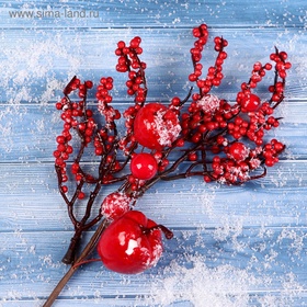 Еловая ветка декоративная «Зимнее волшебство. Очарование», 23 см (комплект 2 шт)