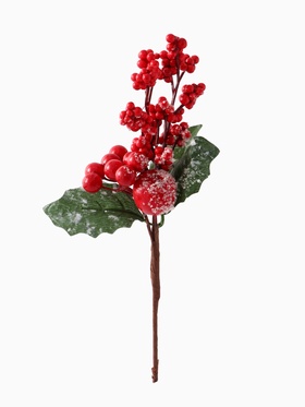 Еловая ветка декоративная «Зимнее волшебство. Очарование», 25 см (комплект 2 шт)