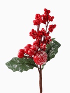 Еловая ветка декоративная «Зимнее волшебство. Очарование», 25 см (комплект 2 шт) - фото 59762206