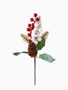 Еловая ветка декоративная «Зимнее волшебство. Очарование», 25 см - Фото 4