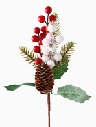 Еловая ветка декоративная «Зимнее волшебство. Очарование», 25 см - Фото 5