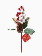 Еловая ветка декоративная «Зимнее волшебство. Очарование», 25 см - Фото 6