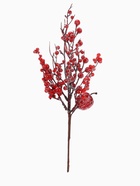 Еловая ветка декоративная «Зимнее волшебство. Очарование», с яблочком и ягодками, 30 см - Фото 4