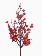 Еловая ветка декоративная «Зимнее волшебство. Очарование», с яблочком и ягодками, 30 см - Фото 5