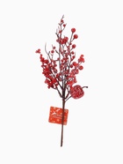 Еловая ветка декоративная «Зимнее волшебство. Очарование», с яблочком и ягодками, 30 см - Фото 6