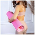 Коврик для йоги Sangh, нескользящий, 183×61×0.6 см, розовый - Фото 6