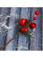 Еловая ветка декоративная «Зимнее волшебство. Очарование», 18 см - фото 60786035