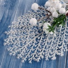 Еловая ветка декоративная «Зимнее волшебство. Очарование», с кружевом, 22 см - Фото 3