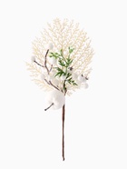 Еловая ветка декоративная «Зимнее волшебство. Очарование», с кружевом, 22 см - Фото 7